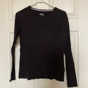 2 For $10 /Croft and Barrow  "The Classic Tee" T-shirt -Small Long Sleeves Black